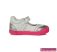 D.D. step világító talpú szandálcipő/balerinacipő 31-36 ezüst-rózsaszín-csillagos