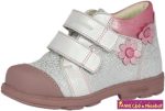   Szamos lány szupinált gyerekcipő 25-30 ezüst-pink virágos
