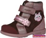   Szamos lány szupinált SzamTex/vízálló téli bélelt gyerekcipő 25-30 bordó-pink baglyos