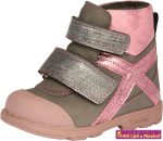   Szamos lány szupinált SzamTex/vízálló téli bélelt gyerekcipő 19-24 szürke-ezüst-pink