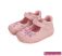 D.D. step lány "Barefoot" nyitott vászoncipő 20-25 rózsaszín virágos