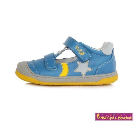 Ponte20 fiú szupinált szandálcipő 28-33 kék-sárga csillagos