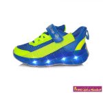 D.D. step fiú LED-villogós sportcipő 30-35 kék-neon