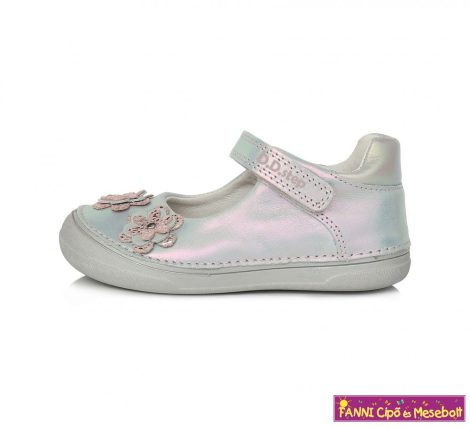 D.D. step lány szandálcipő/balerinacipő 26-31 pink-ezüst virágos