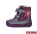   D.D. step lány téli bélelt vízlepergető gyerekcipő 20-25 lila virágos
